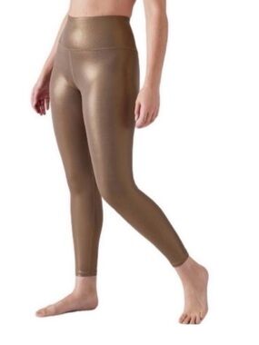 Athleta Metallic Bronze Shine Leggings